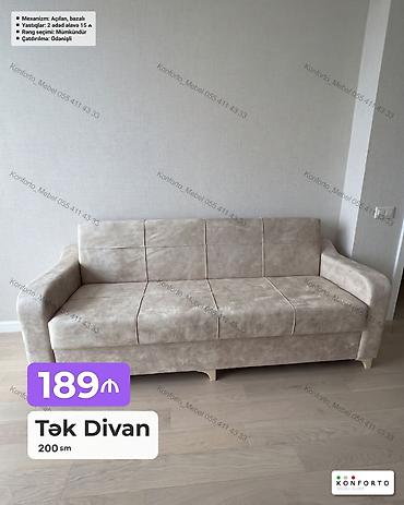 Tək divan – 200 sm - Mexanizm: açılan, bazalı (yataq və əşya saxlama lalafo.az -da Tək divan – 200 sm - Mexanizm: açılan, bazalı (yataq və əşya saxlama