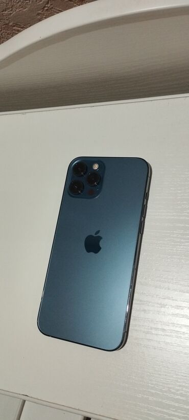 Apple iPhone: IPhone 12 Pro Max, Новый, 256 ГБ, Blue Titanium, Защитное стекло, Чехол, Кабель, 79 %