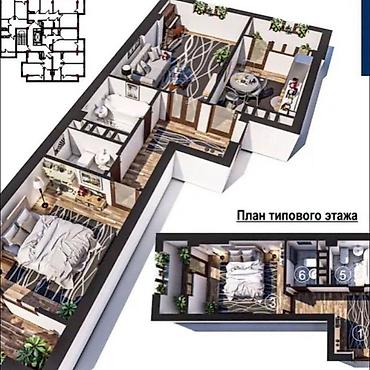 Продажа квартир: 2 комнаты, 62 м², Элитка, 7 этаж, Готовая ПСО (под самоотделку) — 5