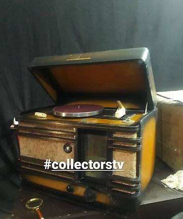 gramofon satilir: Antik radiola Minsk P7 lampalı radiolar 1953ci il qrammofon kombinə — 1