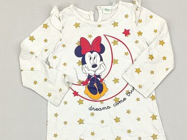 biała bluzka 134: Bluzka, Disney, 1.5-2 lat, 86-92 cm, stan - Zadowalający