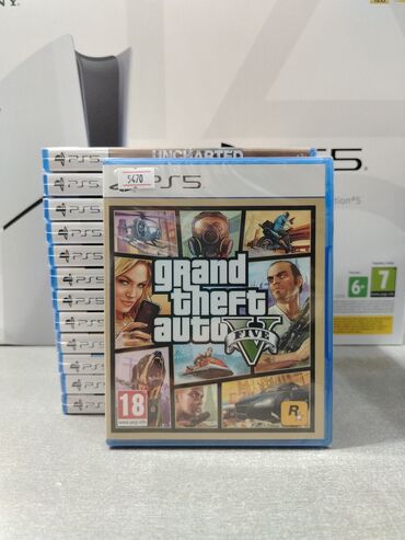 ps diskləri: Playstation 5 üçün gta 5 oyun diski. Tam yeni, original bağlamada. -