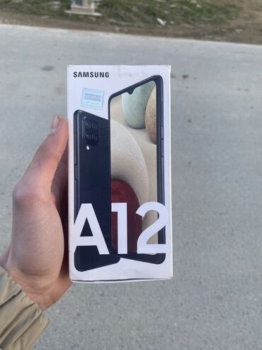 Samsung: Samsung Galaxy A12, 32 GB, rəng - Qara, Barmaq izi, Face ID