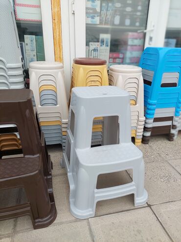 Tamet: Plastik iki pilləli pilləkən-taburet - Material: dayanıqlı qalın — 5