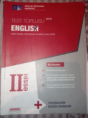 ingilis dili testleri 6 ci sinif: Test Toplusu English dili 2019 Dim test kitabı 2 -ci hissə Qiymət