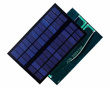 mini led: 12V 100mA Günəş Paneli — 200x130 mm Robotik, elektronika və digər — 2