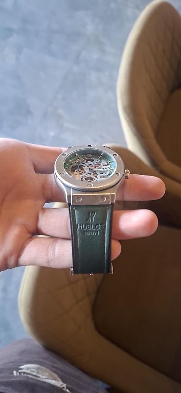 часы хаблот: Часы Hublot, скелетон. - Корпус: массивная круглая сталь с фирменными — 2
