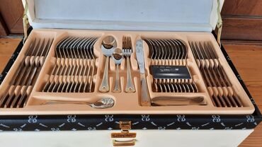 Süfrə ləvazimat dəstləri: Qaşiq çengel desti 72pr.üç mertebeli Hər hansı bir keyfiyyətli qızıl — 10