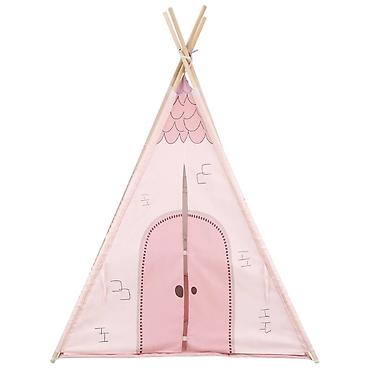 mojoj cerki: KikkaBoo Drveni šator Pink House – tipii za igru sa podlogom - — 2