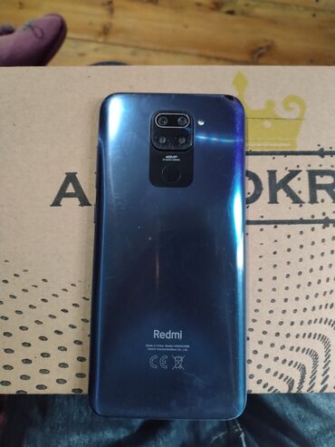 скупка стиральных машин на запчасти: Redmi Note 9, 64 GB, rəng - Göy, Barmaq izi
