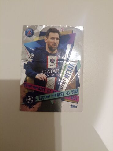 panini kartları: Orginal Topps Uefa Champions League kartı Messi Psg