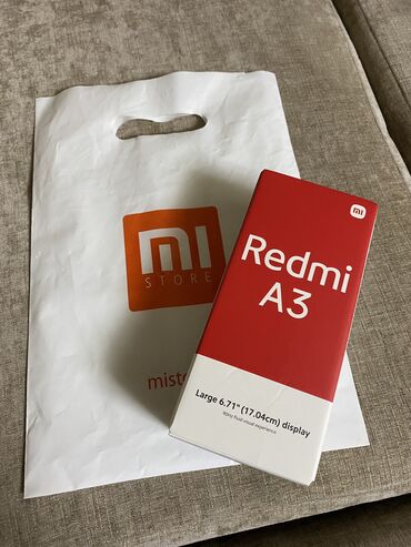 продаю б у телефон: Redmi, Redmi A3, Новый, 128 ГБ, цвет - Черный, 1 SIM, 2 SIM, eSIM