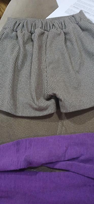 Şortlar: Uşaq şortu – xırda qartal dişi (houndstooth) naxışlı, boz-qəhvəyi — 3