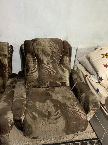 угловой диван с креслом: Гарнитур для зала, Кресло, Диван, Б/у