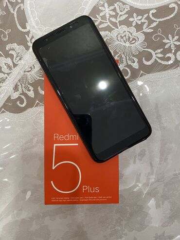 ретми 9 а: Xiaomi, Redmi 5 Plus, Колдонулган, 64 ГБ, түсү - Кара, 2 SIM