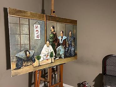 yağ satışı: 🎨 **“Hakari – Şərəfli Ölüm”** Təmiz kətan üzərində işlənmiş, tamamilə — 1