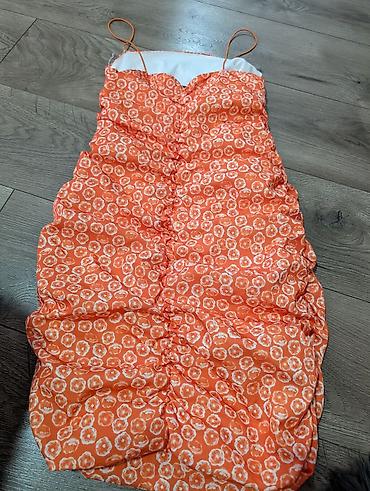 calcedonia helanke: Haljina Etika Fashion – narandžasta letnja slip haljina sa dezenom - — 2