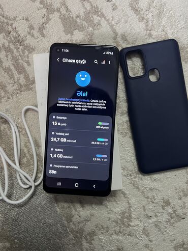 Samsung: Samsung Galaxy A21S, 64 GB, rəng - Qara, Barmaq izi — 8