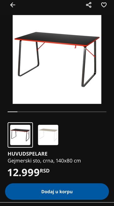 stalaže za alat: Ikea radni/gejmerski sto. Ne korišćeno sa garancijom