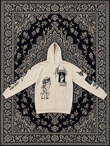 svitir: Unisex qrafik kapüşonlu sviter Rəngi : ağ oversize modeldir. New — 2