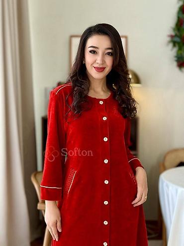 Халаты: Домашнее платье-халат Softon - Материал: мягкий велюр, приятный к — 2