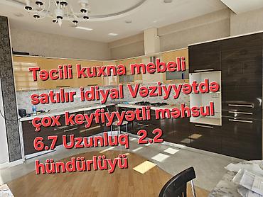 metbext stulu: Mətbəx mebeli və texnika dəsti - Künc yerləşimli, geniş L/U-formalı — 1