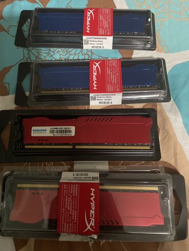 Оперативная память (RAM): Оперативная память, Б/у, HyperX, 8 ГБ, DDR3, 1600 МГц, Для ПК