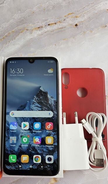 самые красивые телефонные номера: Redmi, Redmi Note 7, Колдонулган, 64 ГБ, түсү - Көк, 1 SIM, 2 SIM