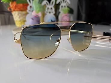 Naočare: Cartier sunčane naočare – aviator/kvadratni hibrid - Okvir: metal — 7