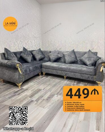 Komodlar: Künc divan, Açılan, Bazalı, Parça, Şəhərdaxili pulsuz çatdırılma