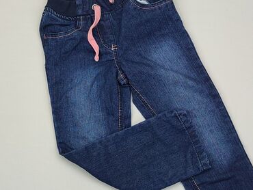 jeansy czarne z wysokim stanem: Spodnie jeansowe, Lupilu, 4-5 lat, 110, stan - Dobry