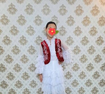 кыргыз платья: Детское платье, цвет - Белый, Новый