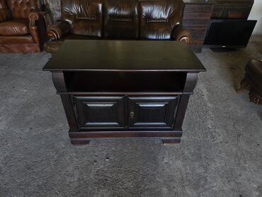 Komode: TV komoda od punog drveta, tamno bajcovana - Klasničan dizajn sa — 5