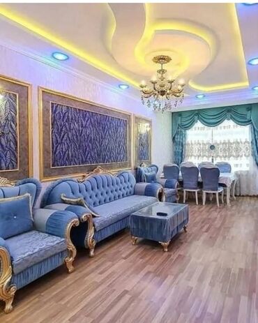 Divan və kreslo dəstləri: Yeni, Klassik divan, 2 kreslo, Bazalı, Açılan