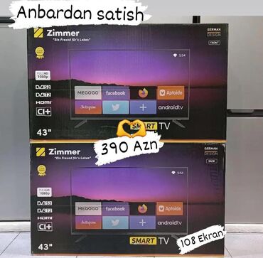 96 mini smart tv box: Televizor Zimmer Led 43"