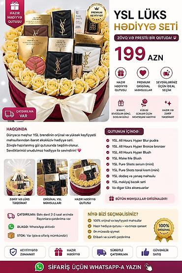YSL Lüks Hədiyyə Seti – zövq və prestij bir qutuda! Premium