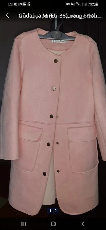 женские классические пальто: Пальто S (EU 36), M (EU 38), цвет - Розовый
