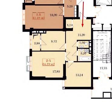 Продажа квартир: 2 комнаты, 65 м², Джал-15 Элитка, 11 этаж, ПСО (под самоотделку) — 3