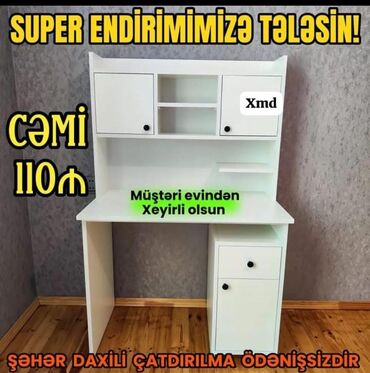 письменный стол купить: Düz masa, Stulsuz, Polkalı, Siyirməli, Sadə laminat