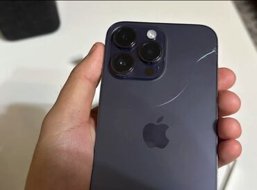 Apple iPhone: IPhone 14 Pro Max, Б/у, 128 ГБ, Deep Purple, Коробка, Кабель, Защитное стекло, 78 %