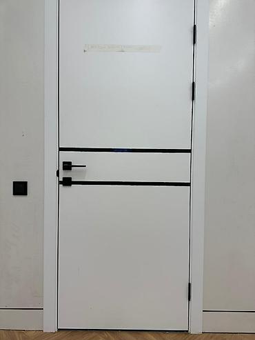 ручка замок: Межкомнатная дверь, Новый, Глухие, Одностворчатая, Деревянная, Распашная, Витражная, цвет - Белый — 6