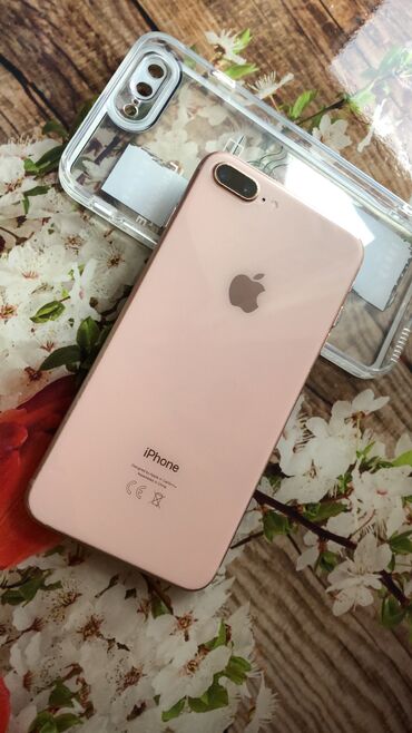 Apple iPhone: IPhone 8 Plus, 64 GB, Rose Gold, Zəmanət, Barmaq izi, Simsiz şarj