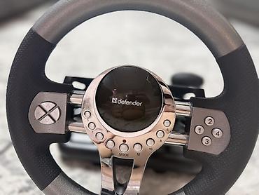 Рули: Игровой руль с педалями для ПК/консолей - Комплект: руль с лепестками — 6