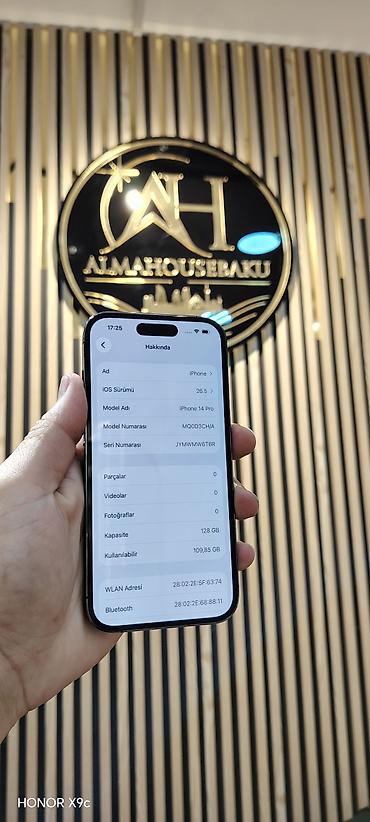 piltə: IPhone 14 Pro, 128 GB, Deep Purple, Simsiz şarj, Face ID, Sənədlərlə — 7