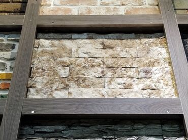 kafel ucuz: Dekorativ divar üzlüyü – təbii daş fakturalı panellər - Material