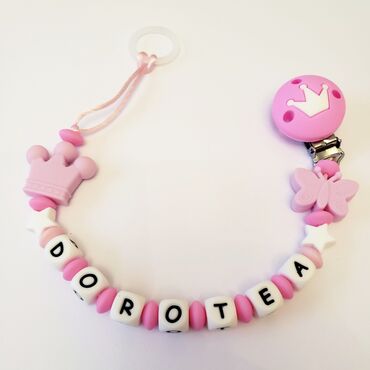 Ostale dečije stvari: Silikonski lancic za dudu ili glodalicu sa imenom po vasoj zelji na lalafo.rs — 24 Ostale dečije stvari: Silikonski lancic za dudu ili glodalicu sa imenom po vasoj zelji — 24