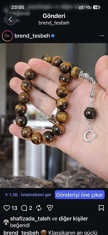 Məhsul: Təbii “Aslan gözü” (Tiger’s Eye) daşından tesbeh - Material lalafo.az -da Məhsul: Təbii “Aslan gözü” (Tiger’s Eye) daşından tesbeh - Material