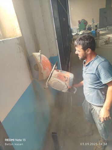Beton işləri: Beton kəsmə xidməti - Divar, döşəmə və tavanlarda dəqiq xəttli — 3
