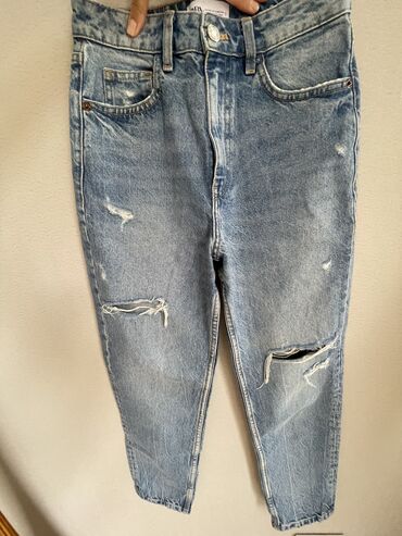Джинсы: Джинсы, Мом, Zara, Высокая талия, XS (EU 34)
