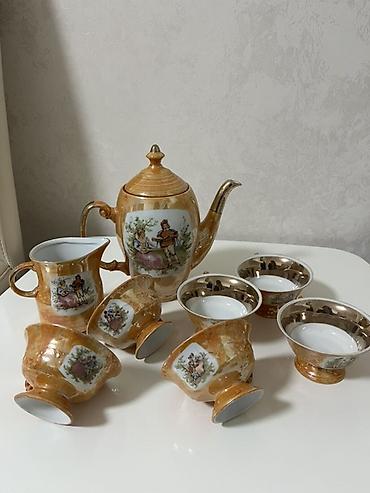 fırst class cay: Çay dəsti, rəng - Qızılı, Farfor, 6 nəfərlik — 1